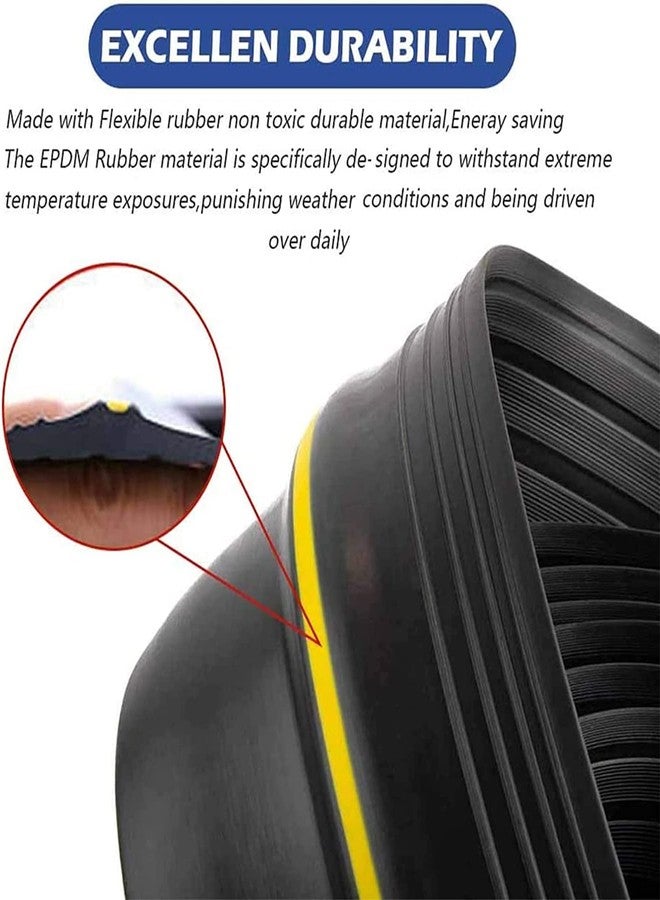 ToLanbbt 12Ft/3.7M Universal Garage Door Rubber Threshold Strip with 300ml Black Adhesive/Sealant, Weatherproof Seal Strip DIY Weather Stripping Replacement (Black+Yellow) - Image 4